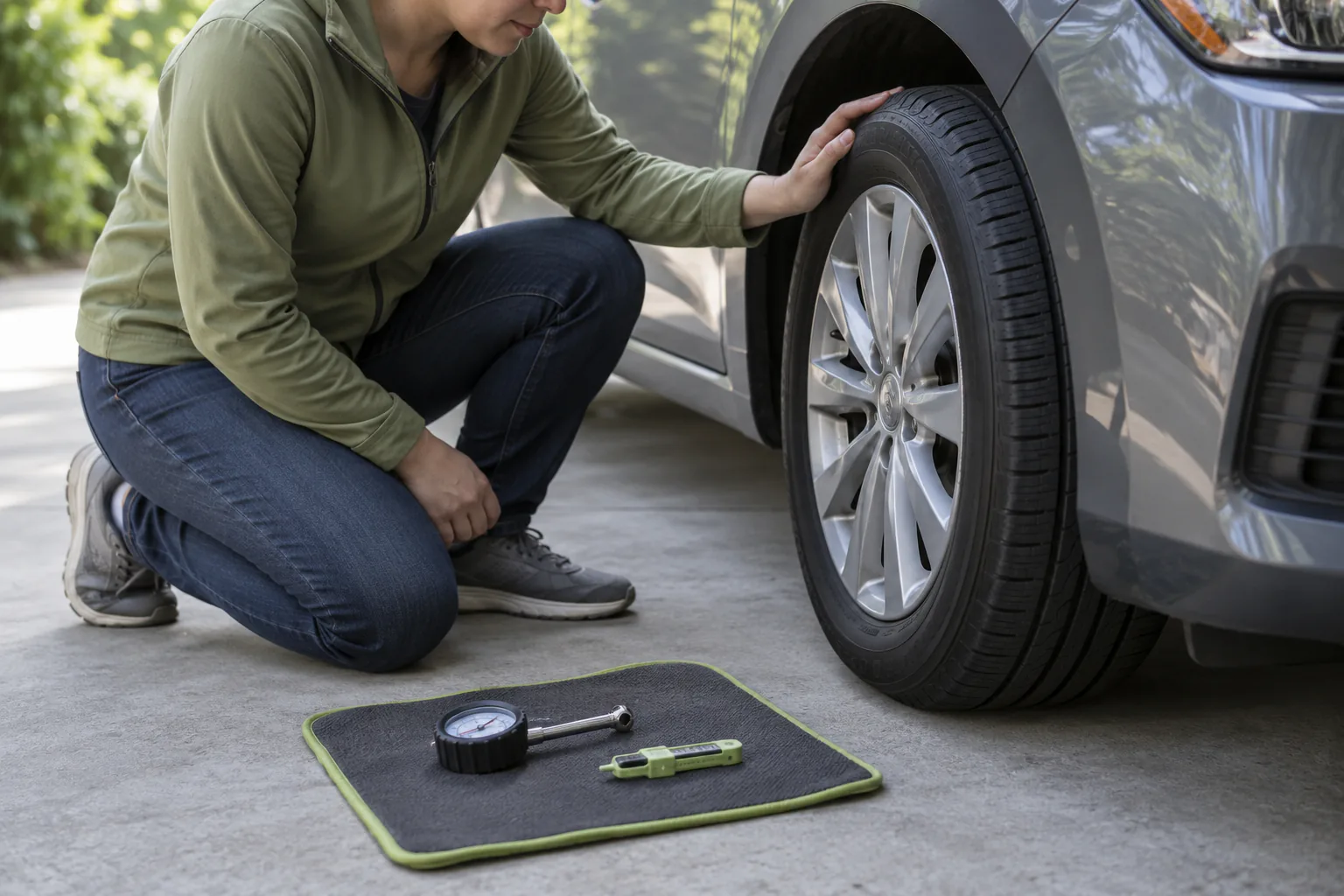 How to Check Tire Pressure, Tread Depth, and Visible Damage